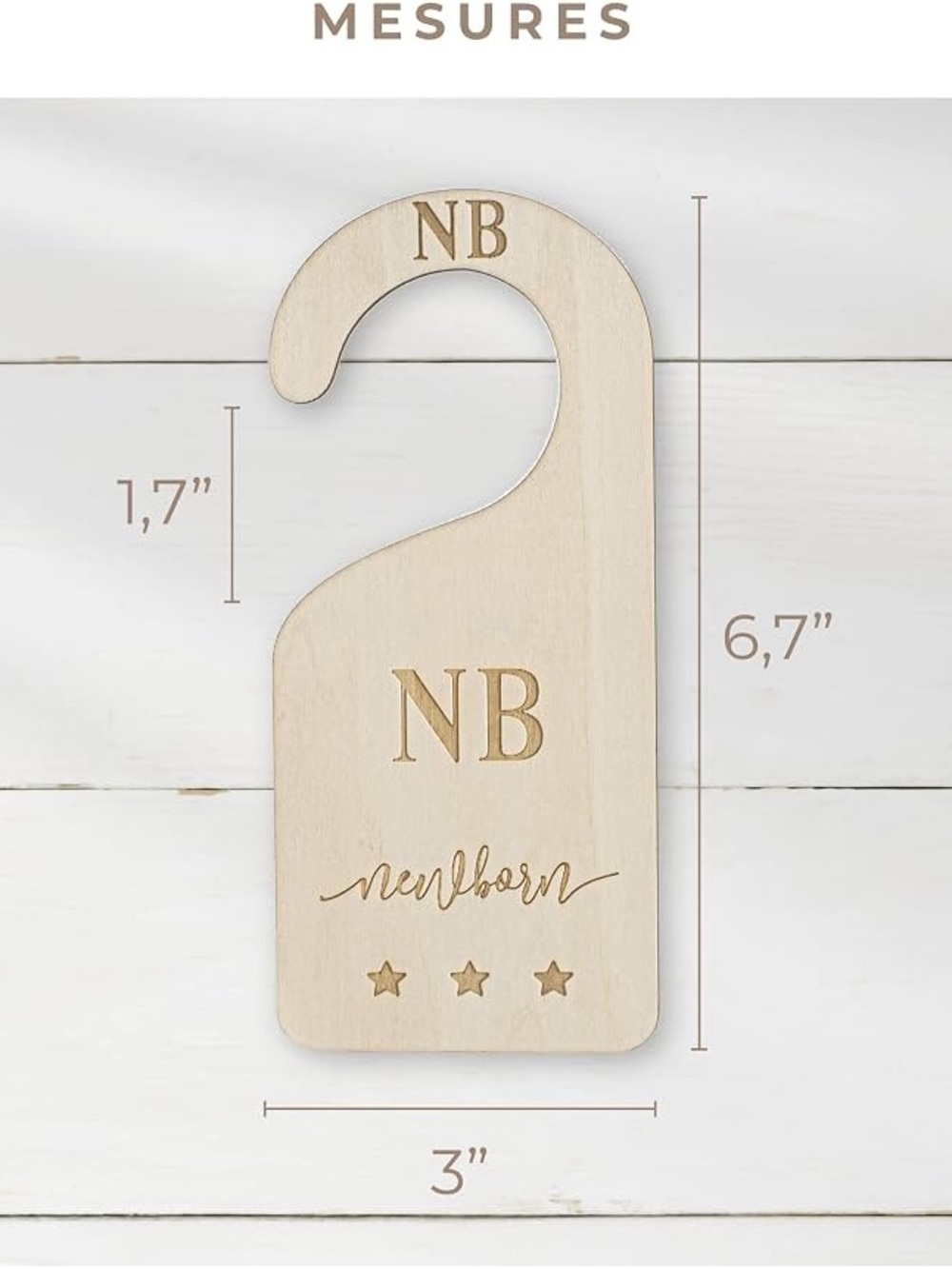Wooden Newborn closet divider